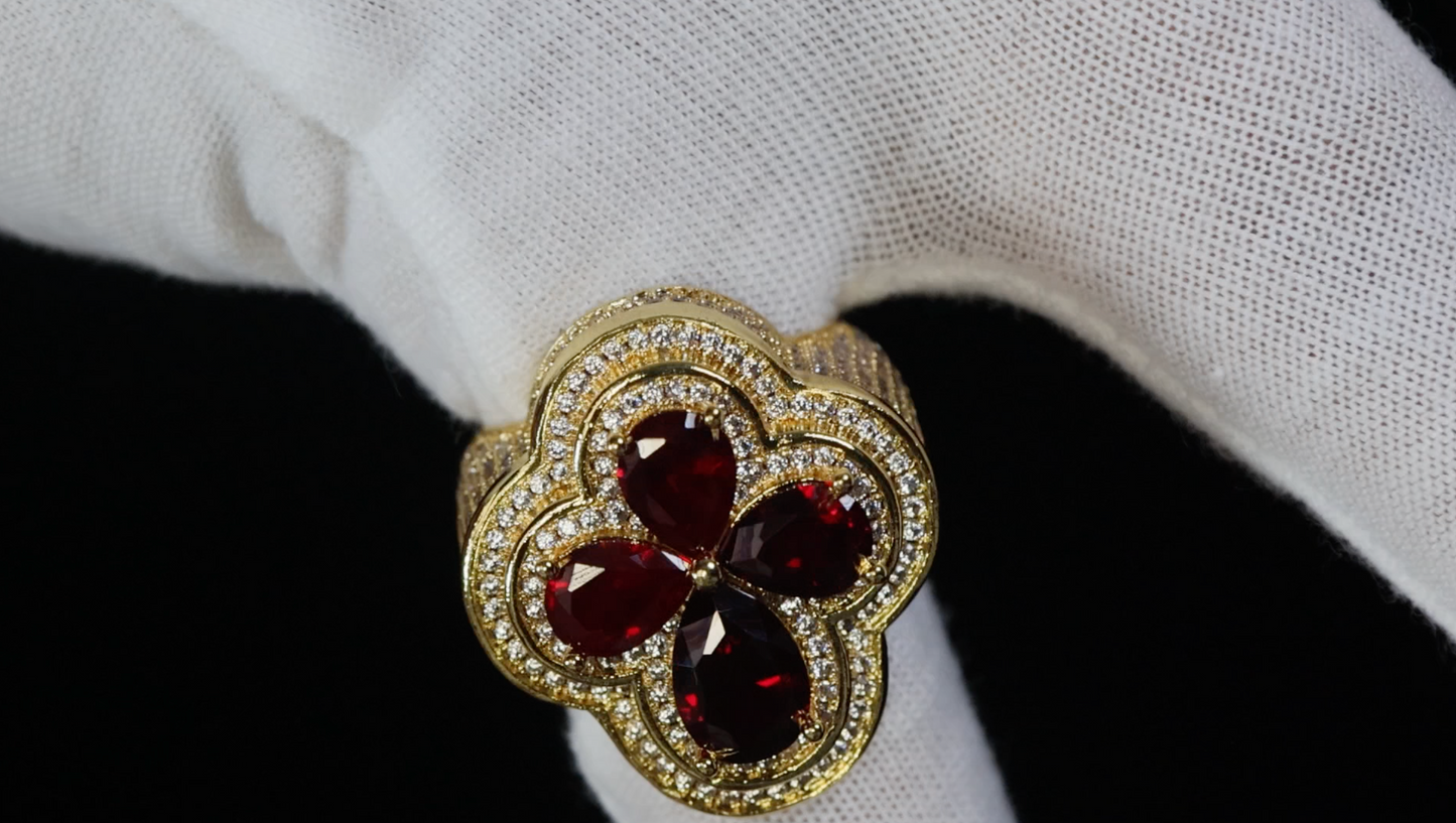 Men's Red Diamond Ring