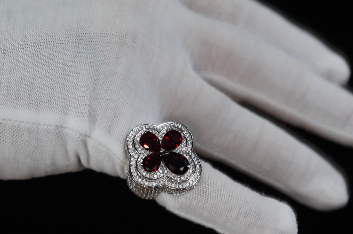 Men's Big Red Diamond Ring