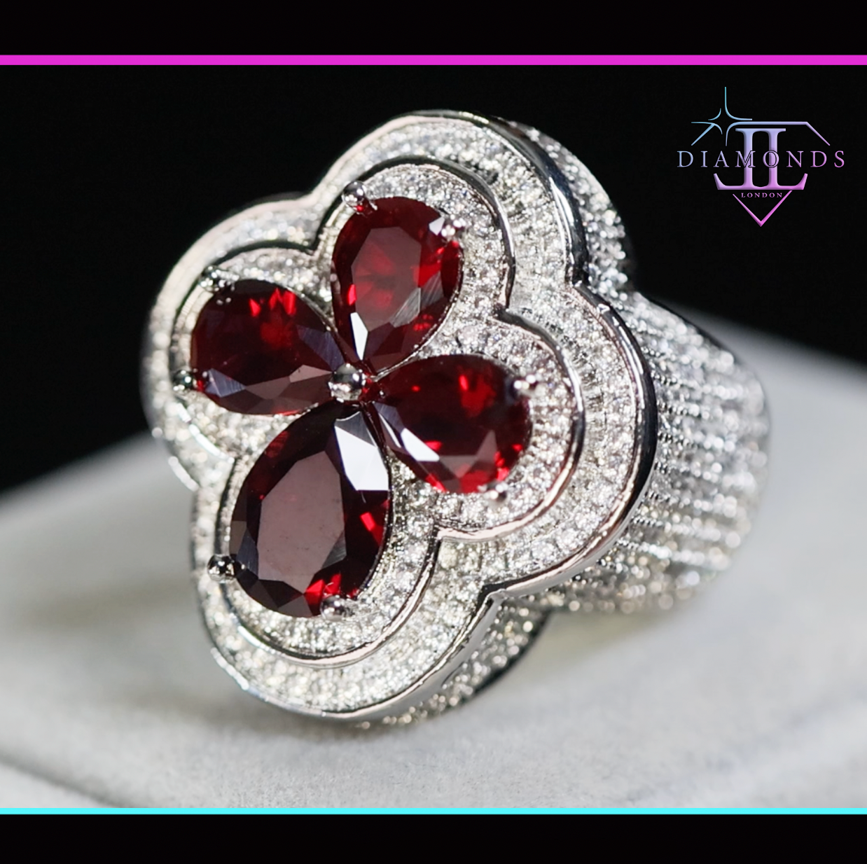 Men's Red Diamond Ring