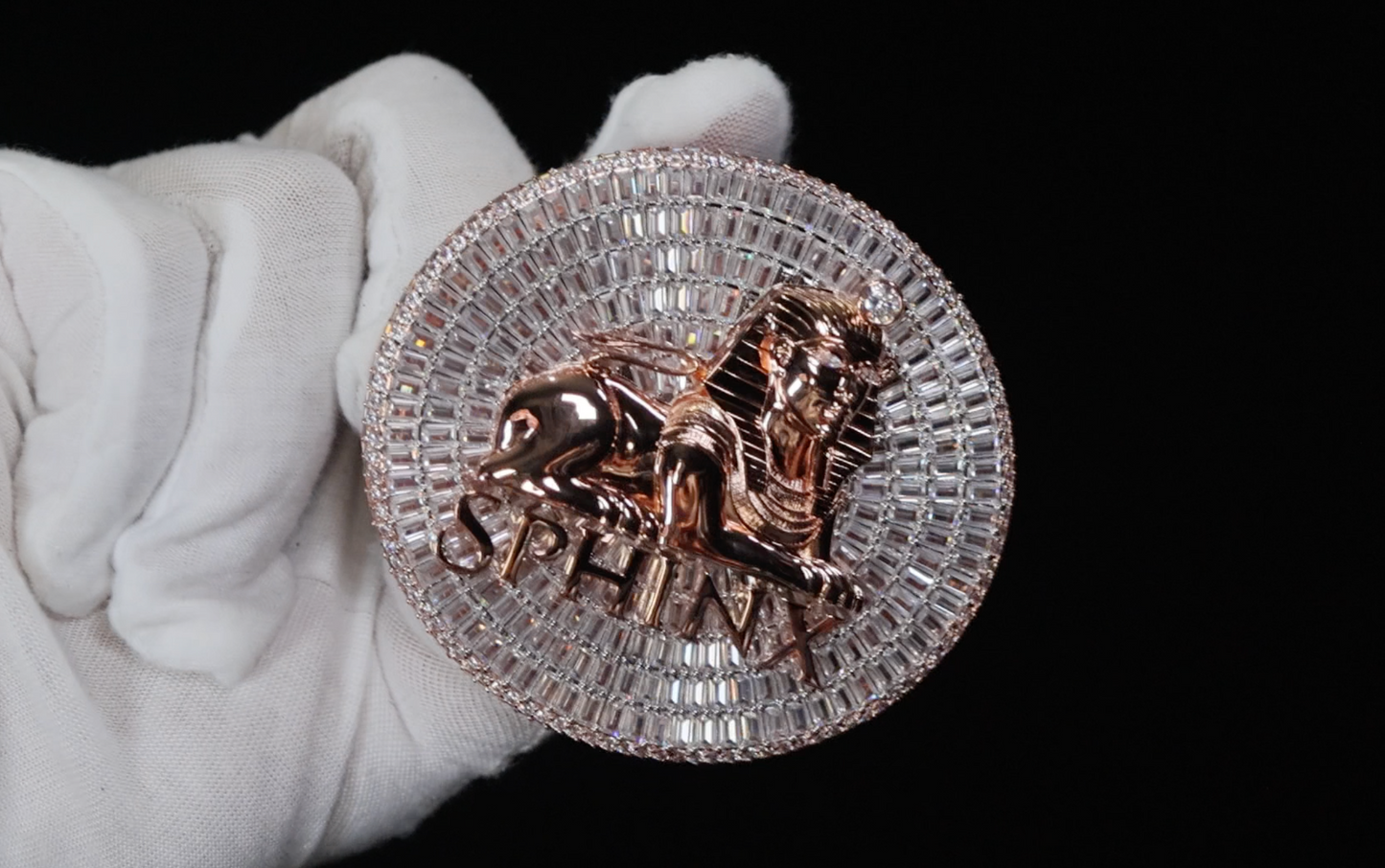 Men's Rose Gold Sphinx Pendant