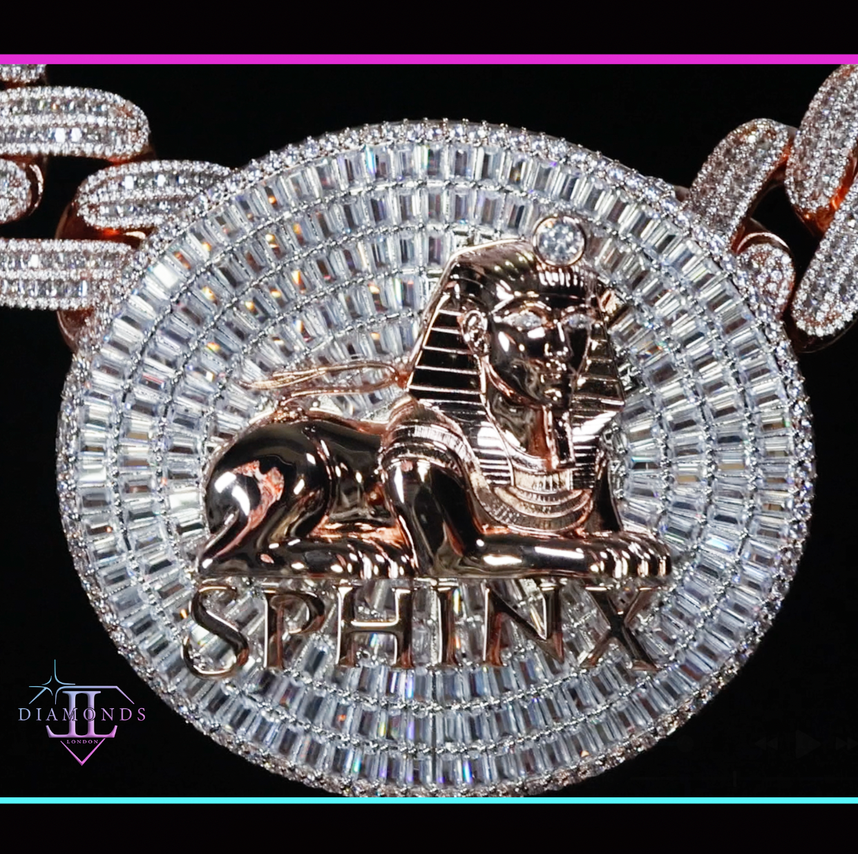 Rose Gold Hip Hop Pendant