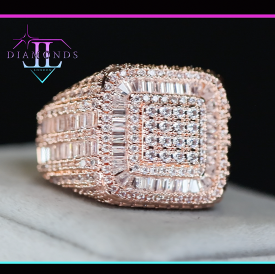 Mens Rose Gold Diamond Ring