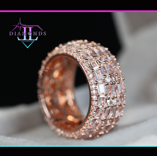 Mens Rose Gold Diamond Ring