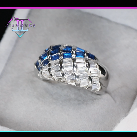 Mens Blue Diamond Ring