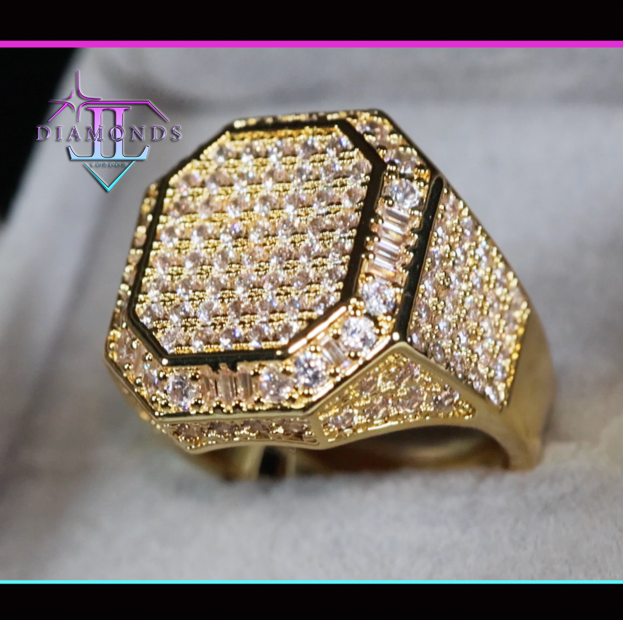 Mens Gold Diamond Ring