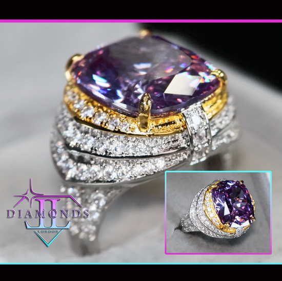 Big Purple Diamond Ring