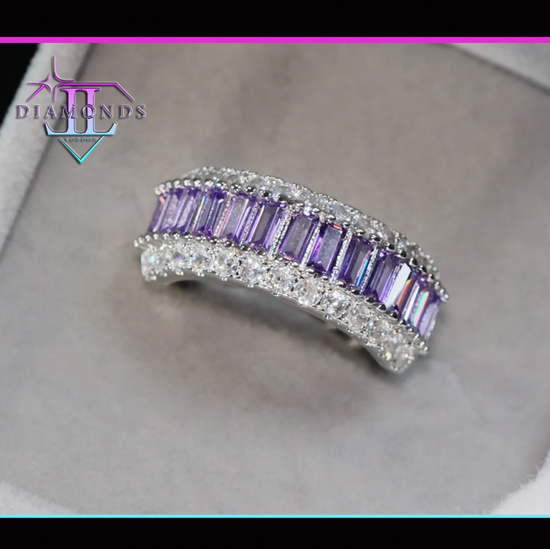 Mens Purple Diamond Ring