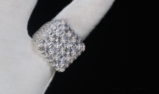 Mens Big Baguette Diamond Ring