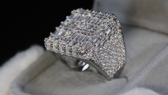 Mens Big Baguette Diamond Ring