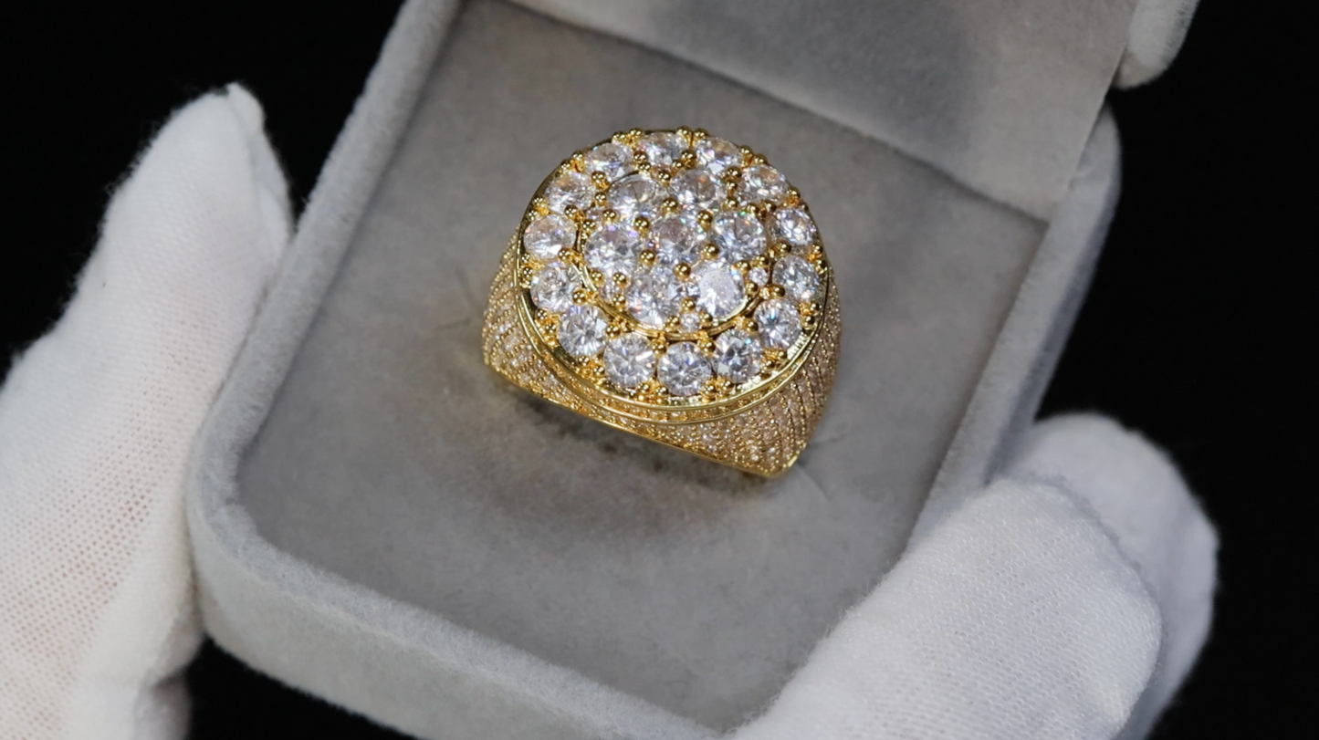 Mens Big Gold Diamond Ring