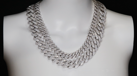Big Moissanite Cuban Chain