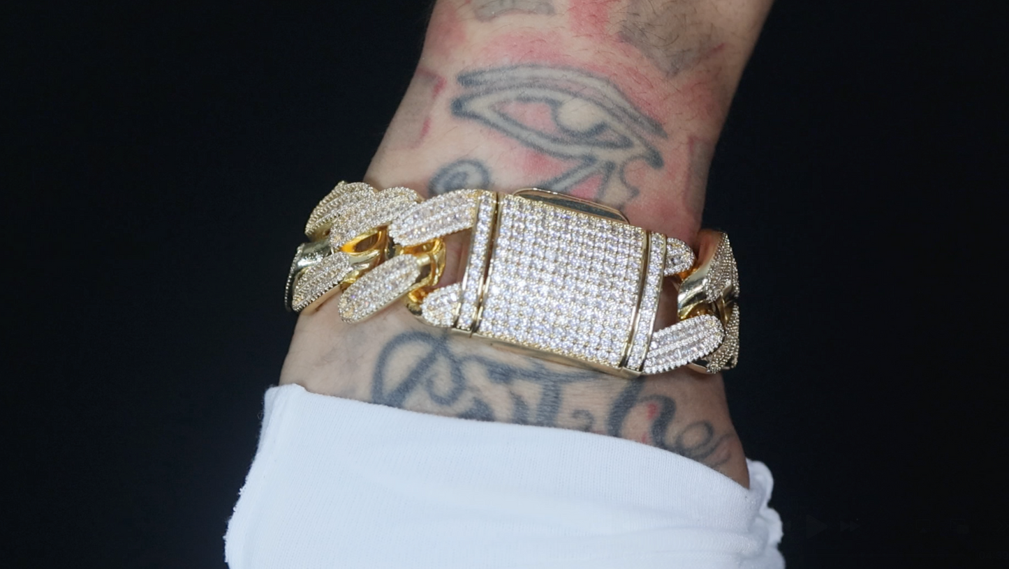 Mens Gold Cuban Bracelet