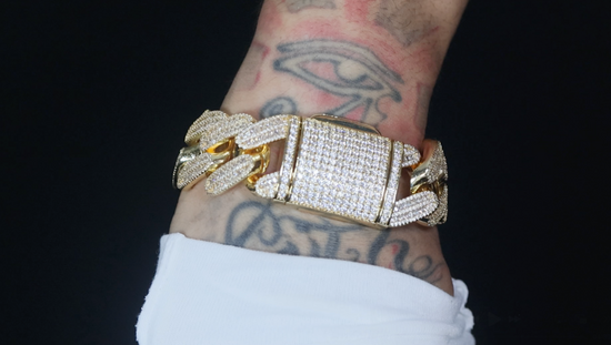 Mens Gold Cuban Bracelet