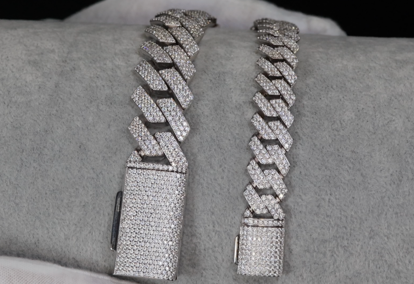 Mens Moissanite Hip Hop Cuban Chain