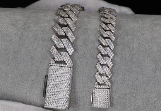 Mens Moissanite Hip Hop Cuban Chain