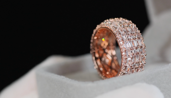 Mens Rose Gold Diamond Ring