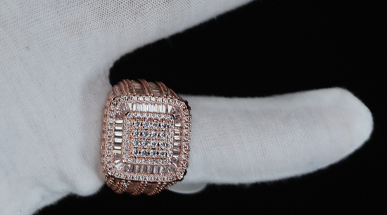 Mens Rose Gold Diamond Ring