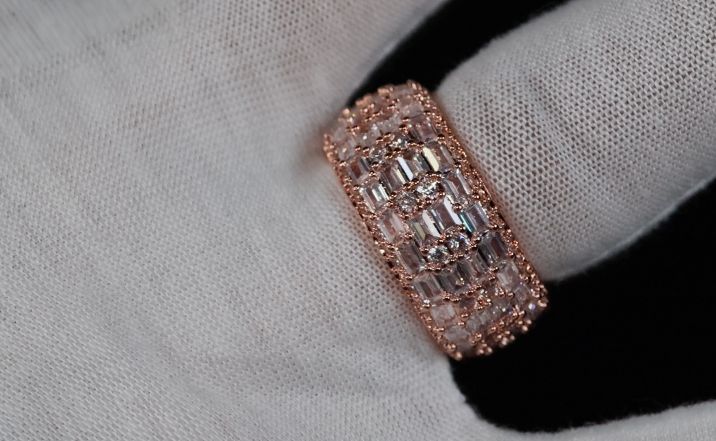 Mens Rose Gold Diamond Ring