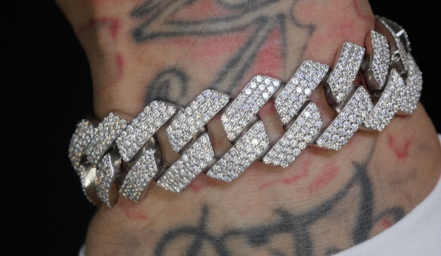 Hip Hop Moissanite Cuban Bracelet