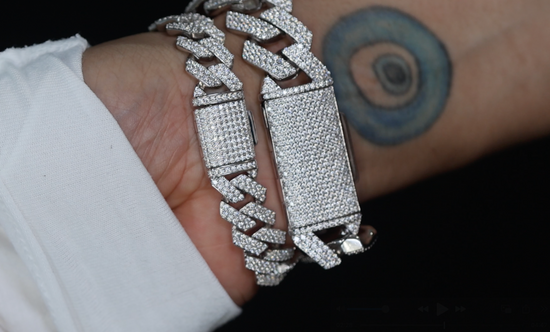 Big Moissanite Cuban Bracelet