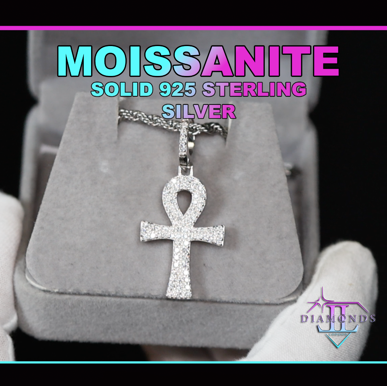 Moissanite Ankh Pendant