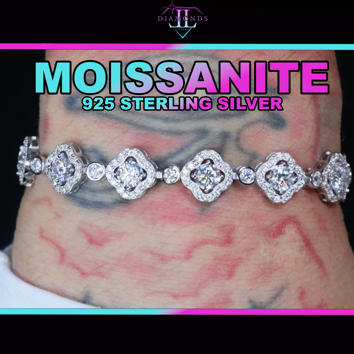 Moissanite Clover Bracelet