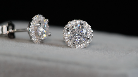 1.0 Carat Moissanite Earrings | Moissanite Diamond Ear Studs | Iced Out Ear Studs