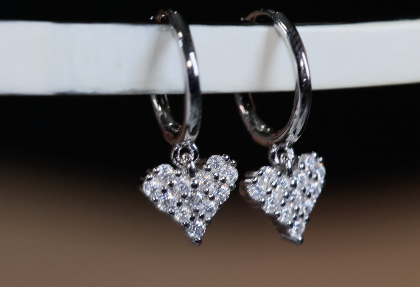 Moissanite Heart Diamond Earrings | Moissanite Diamond Earrings