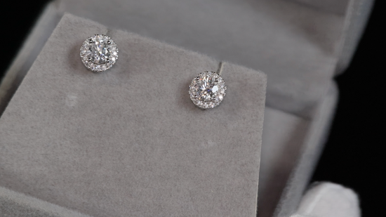 Moissanite Diamond Ear Studs