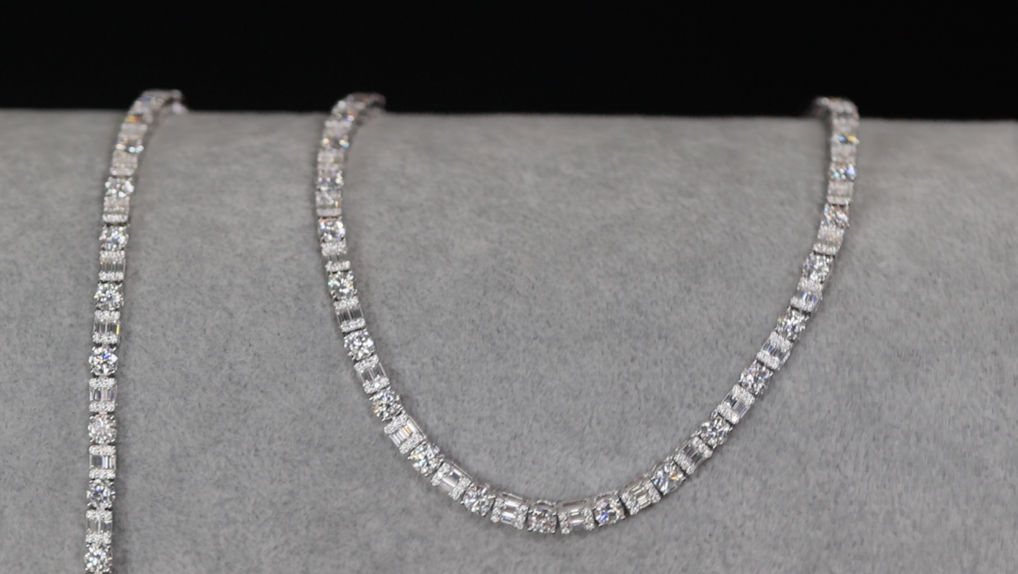 Baguette Moissanite Chain