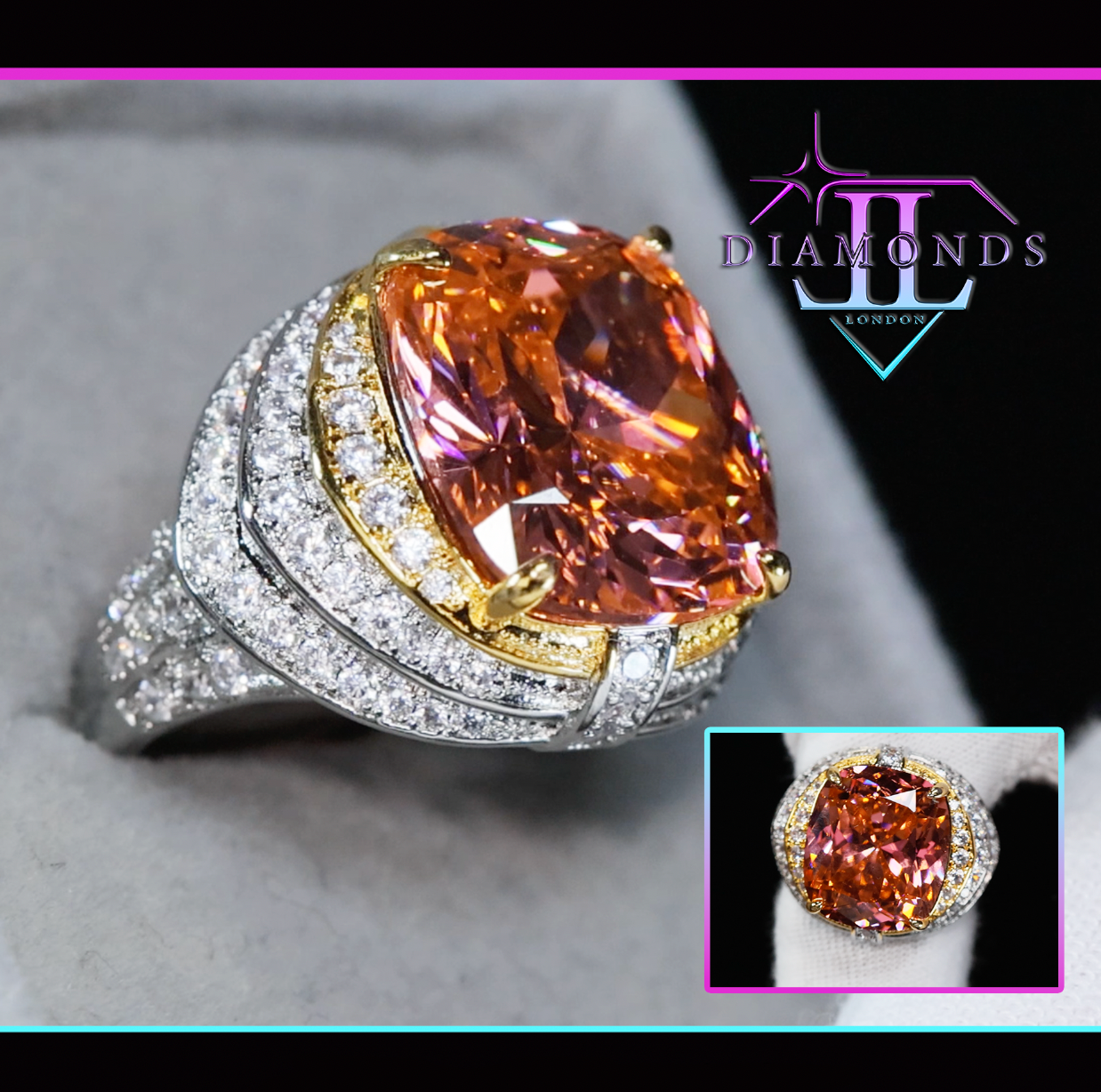 Big Pink Diamond Ring