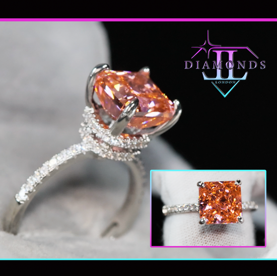 Peach Diamond Ring