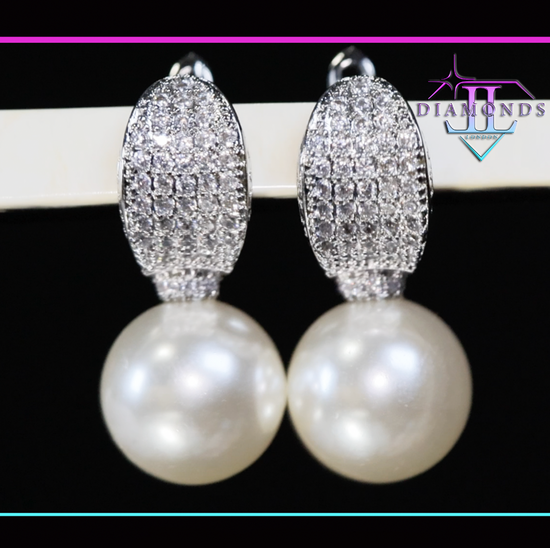 Diamond Pearl 
Earrings