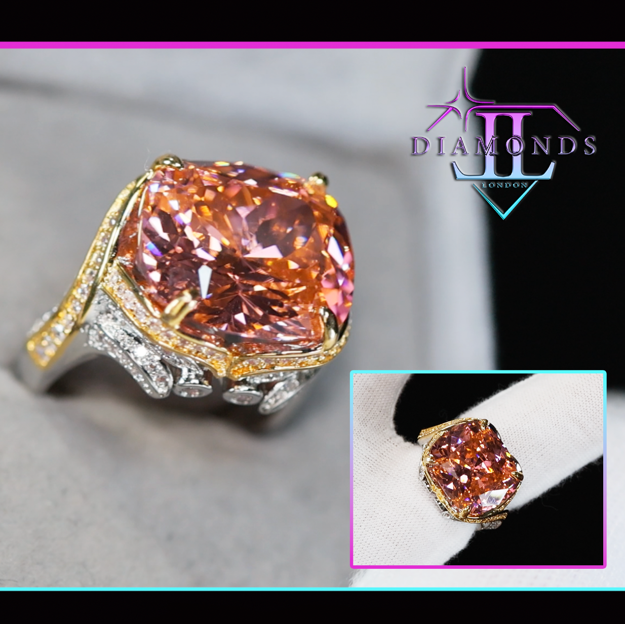 Big Peach Diamond Ring