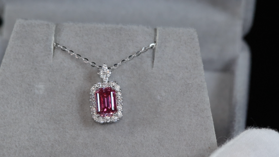 Pink Moissanite Diamond Pendant