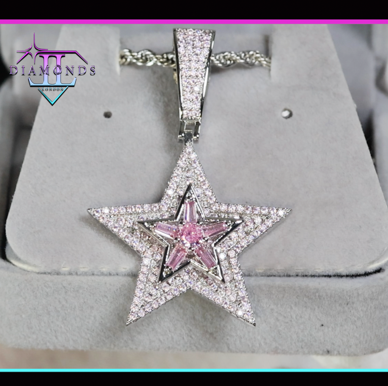 Pink Diamond Star Pendant