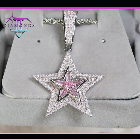 Pink Diamond Star Pendant