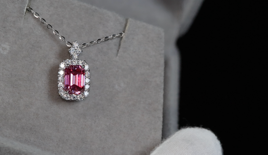 Pink Moissanite Diamond Pendant