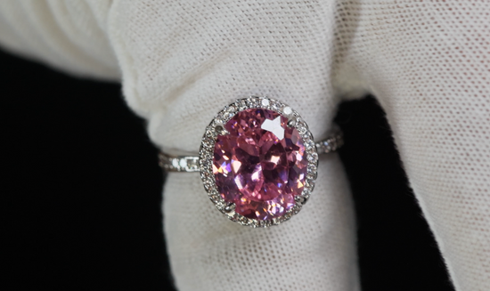 Pink Lab Diamond Ring