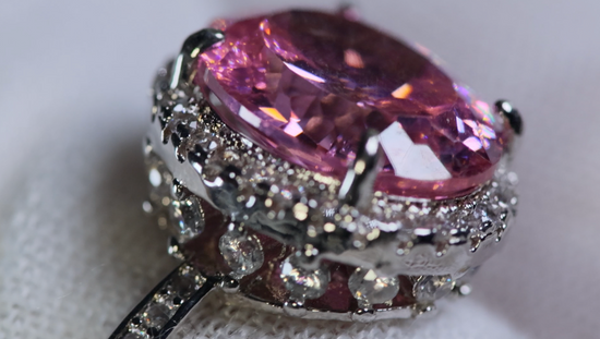 Pink Lab Diamond Ring