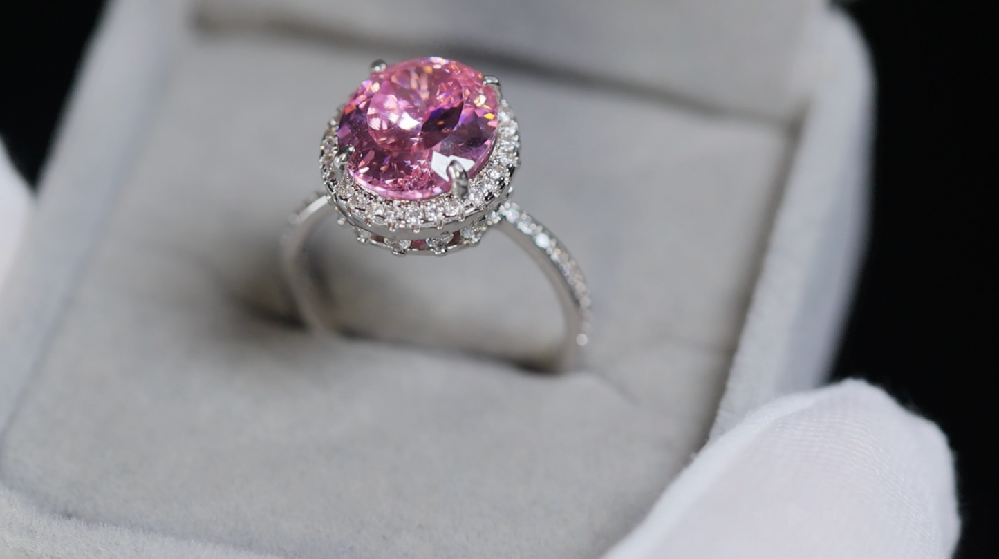 Pink Lab Diamond Ring