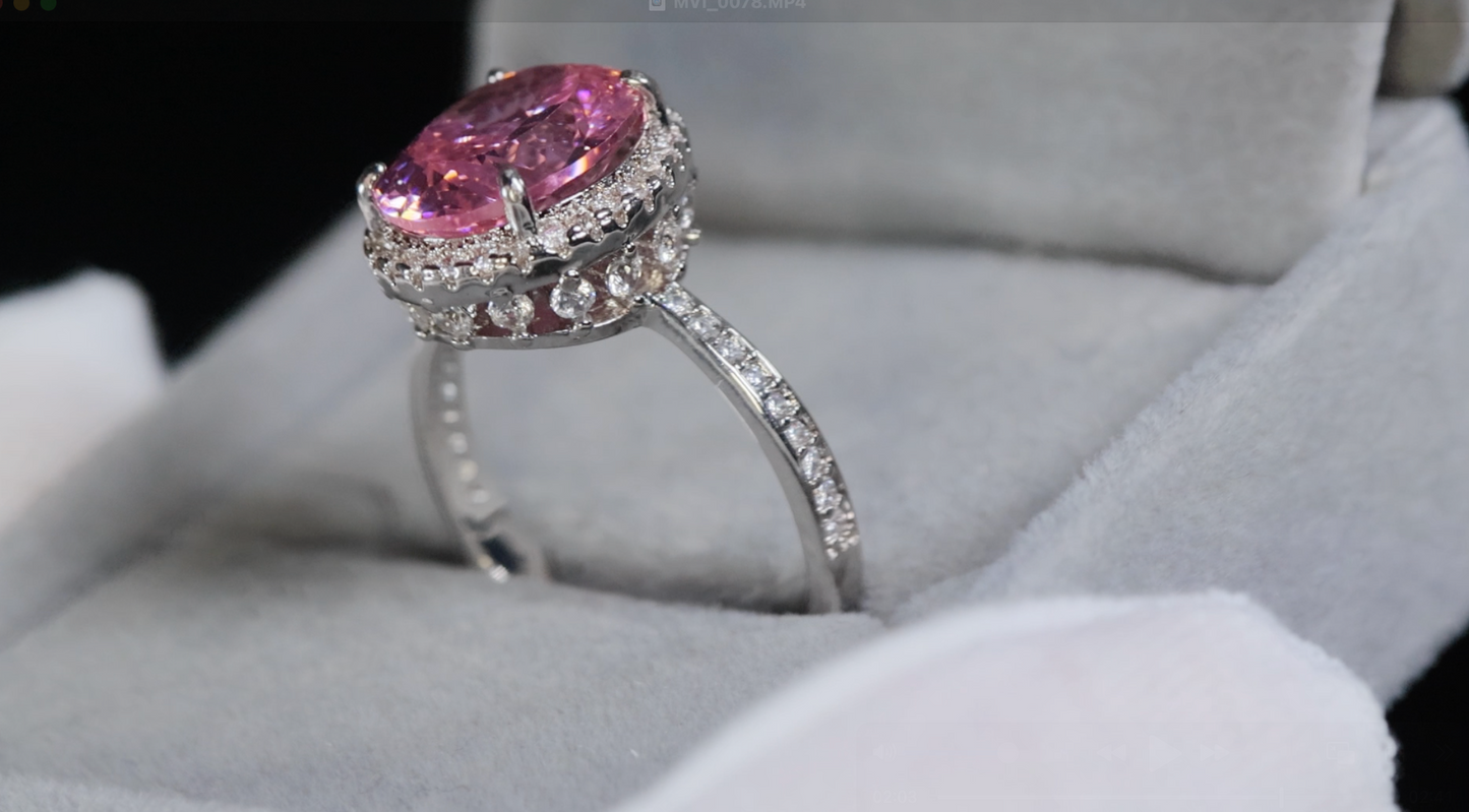 Pink Lab Diamond Ring