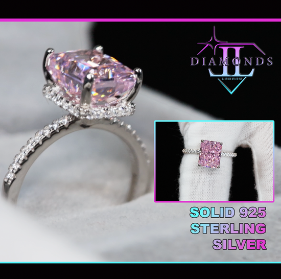 Pink Crushed Ice Diamond Ring