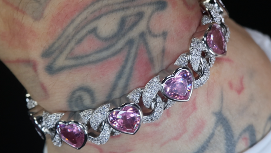 Pink Diamond Heart Bracelet