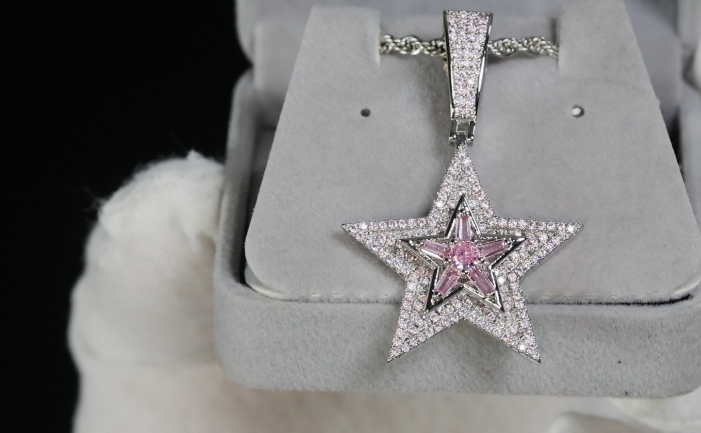 Pink Diamond Star Pendant