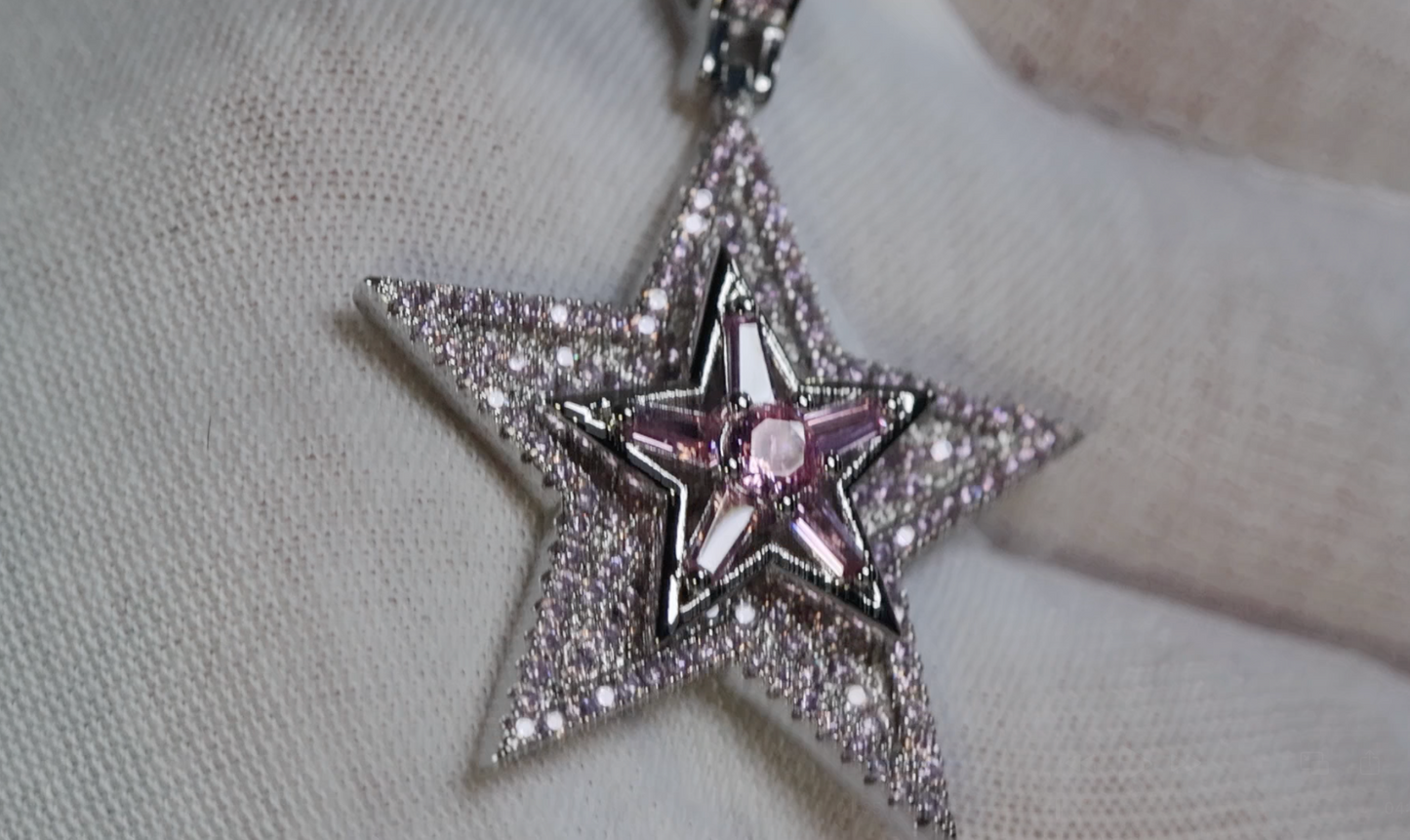 Pink Diamond Star Pendant
