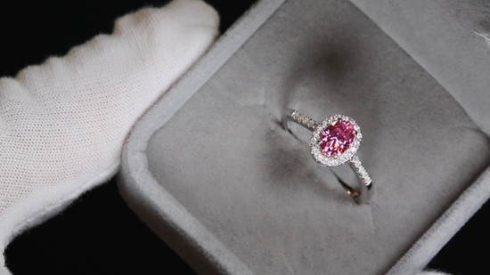 Pink Lab Grown Diamond Ring