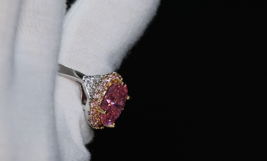 Pink Oval Diamond Ring