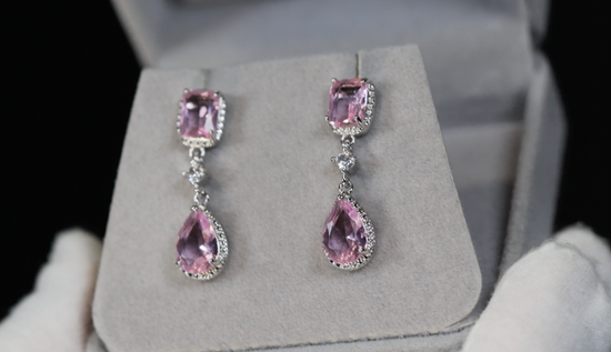 Pink Diamond Earrings