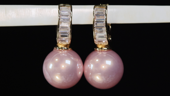 Pink Pearl Earrings